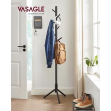 Store Portmanto, Ayaklı Portmanto, Masif Ahşaptan Yapılmış Vestiyer, Ağaç Şeklinde, 8 Kancalı, Giysiler, Şapkalar, Çantalar, Koridor, Giriş Alanı, Siyah RCR004B01