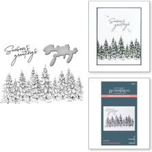 Store Season's Greetings Evergreens Pres Plakası, Metal