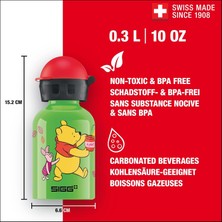Store Winnie The Pooh Çocuk Içecek Şişesi (0,3 L), Zararlı Madde Içermeyen, Sızdırmaz Kapaklı Çocuk Şişesi, Tüy Giderek Hafif Alüminyum Içecek Şiş