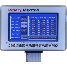 Store Powtify M6T24 24S Kanallı Yüksek Hassasiyetli Lityum Batarya Gerçek Zamanlı Voltaj Analizörü