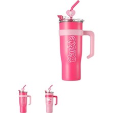 Store Barbie Lisanslı Pipetli Tutacaklı Termos 1600ML
