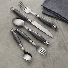 Store Aryıldız Ravello 30 Parça 6 Kişilik Çatal Kaşık Bıçak Takımı Gri