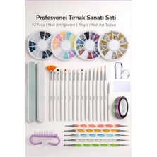 38 Parça Profesyonel Tırnak Süsleme Seti, Renkli