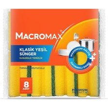 Store Tırnak Koruyuculu Bulaşık Süngeri 8’li Paket – Ergonomik Yeşil Klasik Sünger