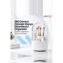 Blackstar Şeffaf Kapaklı 360 Dönebilen Standlı Banyo Düzenleyici Organizer