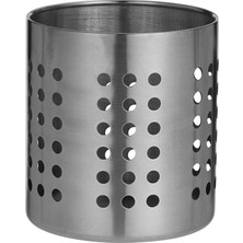 Store Sepeti 'ordning' Besteckstaender Paslanmaz Çelik – Kuechenutensilienhalter – 12 cm Çap-13,5 cm Yükseklik, Paslanmaz Çelik, Gümüş, 14 x 12 x 12 cm