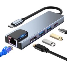 Store USB C Hub Çoklu Bağlantı Noktalı Adaptör, 8in1 Arada USB C Yerleştirme Istasyonu, 4K Hdmı, RJ45 Ethernet, Usb3.0,c Tipi Cihazlarla Uyumlu