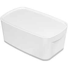Store A5 Mybox Kapaklı Küçük Saklama Kutusu, 5 L, Parlak Görünüm, Plastik, Beyaz/gri, 52191001