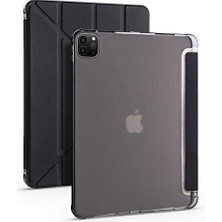 Apple iPad Pro 11 2020 (2.nesil) ile Uyumlu Tri Folding Smart With Pen Standlı Kılıf, Siyah