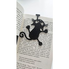 Store 3D Baskı Sevimli Tırmanan Kedi Kitap Ayracı Siyah 7'li Set Dayanıklı Plastik