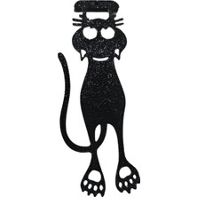 Store 3D Baskı Tırmanan Kedi Kitap Ayracı - 7 Adet (Siyah)