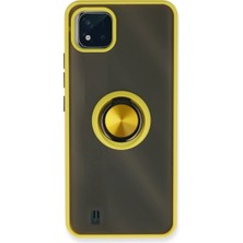Store Realme C11 2021 Kılıf Montreal Yüzüklü Silikon Kapak - Sarı