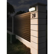 Store Bahçe Aydınlatması LED Işık 12W Beyaz Günışığı Işık Zita Ultra Şapkalı Bahçe Duvar Aplik Su Geçirmez (Gün Işığı 3000K)