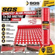 Sgs SGS2555 Emniyet Alan Perdesi Kırmızı 1X50MT