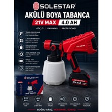 Şarjlı Boya Tabancası Kırmızı Solestar
