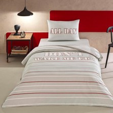 Store Zuno Ranforce Tek Kişilik Nevresim Takımı Gri