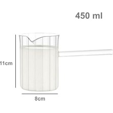 Cezve, Borosilikat Cam Isıya Dayanıklı Cam Cezve 450 ml
