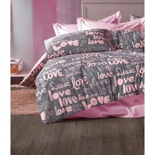 Store Denizli Çeyiz Tek Kişilik Çocuk Nevresim Takımı Love Pembe