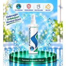 Farmisol Alkolsüz Dezenfektan Sprey 200 ml Durulama Gerektirmeyen %99,9 Etkili El ve Cilt Temizleyici