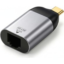 Type-C To Ethernet Mini Adaptör 1000 Mbps'e Kadar Usb-C'den RJ45 Gigabit Lan Dönüştürücü Alüminyum Gövde Windows/macos/linux Uyumlu