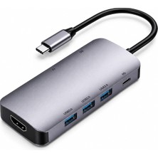 Store HP-B17 7-In-1 Type-C Usb-C Hub – HDMI + 3x USB 3.0 + Sd/tf Kart Okuyucu + Type-C Pd Girişli Adaptör