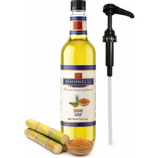 Simonelli Şeker (Basit Şurup / Simple Syrup) Kahve ve Kokteyl Şurubu 700 ml (Pompa Dahil)