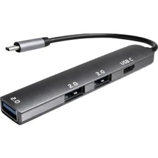 Store Lunatic 38770 Type-C - Usb-C 3 Port 3.0 USB Hub Çıkış Portları: 1 x Usb-C (Dişi) + 3 x USB 2.0 Tip-A (Dişi) Veri Aktarım Hızı: 480 Mbps
