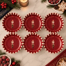 Sarkap Home 10 cm Çap, 3.2 cm Yükseklik 6'lı Nutcracker Dondurmalık ve Çerezlik