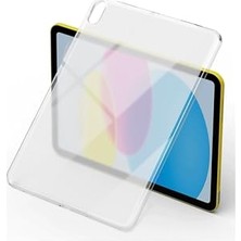 iPad 10.9 2022 (10.nesil) ile Uyumlu Süper Silikon Tablet Kılıfı Renksiz