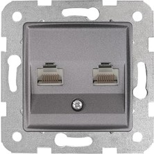 Linnera Life Granit, CAT5E Mekanizma Ve, Grisi Ikili Data, Kapak