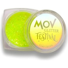 Krem Glitter Festival No:6 Lime Drops – Parlak Limon Yeşili Krem Glitter – Yüz ve Vücut Için Kolay Uygulama, Kalıcı Simli Makyaj