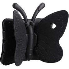 Siyah Butterfly Standlı Tablet Kılıfı Lenovo M10 Plus TB-X606F ile Uyumlu