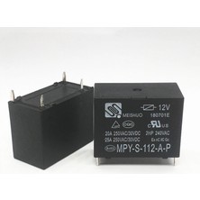 Ata 5 Adet Meıshuo MPY-S-112-AP 12VDC Güç Rölesi 4 Pinli