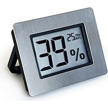 Metal Çerçeveli Dijital Higrometre ve Termometre, Humidor Puro Kutusu Için Nem Ölçer