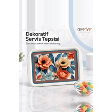 Blackstar Servis Tepsisi Büyük Boy 1 Adet (Pastel Çiçek)