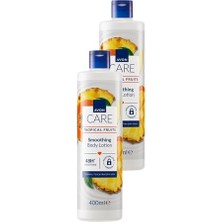 Care Tropical Fruits Ananas, Mango ve Papaya Özlü Vücut Losyonu 400 Ml. Ikili Set