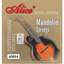 4 Telli Mandolin Teli, 010–034 Bakır Alaşımlı Sargı, Pas Önleyici Kaplamalı Uzatılmış Ip Ömrü