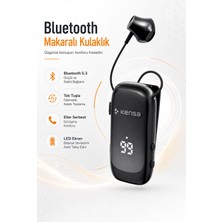 Kensa Makaralı Kulaklık Bluetooth 6.0 | 20 Saat Konuşma | Dijital Ekran | Titreşimli | Hızlı Şarjlı