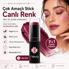 Çok Amaçlı Stick Allık; Far, Dudak Renklendirici & Lip Cheek Eye Tint-Vegan & Temiz IÇERIKRV112