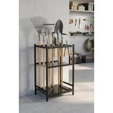 Düzenleyici, Bahçe Aletleri Stand Kazma Kürek Organizer Raf Çok Amaçlı Metal Garaj Balkon Rafı