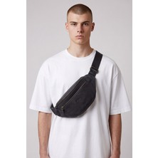 Bee Black %100 Hakiki Deri Cuyt Model Unisex Bel Çantası-Çapraz Çanta