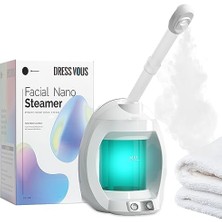 Yüz Derin Temizliği Için Nano Iyonik Sıcak Buharlı Yüz Steamer, Beyaz Kol