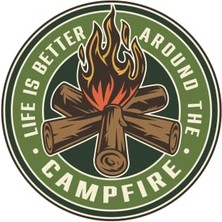 Adventure Camping Ateş Off Road Sticker 10 x 10 cm