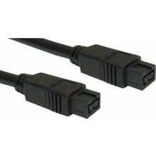 Firewire 800 Kablosu, 9 Pin Erkek - 9 Pin Erkek, 1.80 Metre, Awg 22/25, Ieee 1394-2008, Ul, Siyah Renk