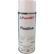 Ponart Fixative Sabitleyici Sprey 400 ml Tebeşir Kömür Pastel İçin UV Koruyucu Özellikli