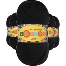 Pileli Store 5 Adet Lüks Patik Ipi Yünü Siyah 98206 - Bonbon Mudanis
