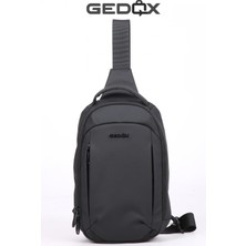 Gedox Siyah Su Geçirmez 3 Bölmeli Çapraz Sırt Çantası Tek Omuz Göğüs Çantası Bodybag GDX2102