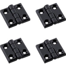Siyah Metal 4 Adet 30X30 mm Dayanıklı Set Yaprak Menteşe Mobilya Kapı Dolap Çekmece Kapak Aksesuar