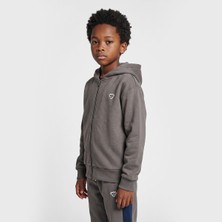 Hummel Loose Çocuk Gri Kapüşonlu Ceket