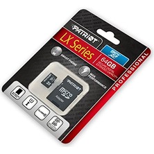 Patriot Lx Series High Speed Micro Sdxc Class 10 Uhs-I En Fazla 70 Mb/s Aktarma Hızları - Parent Asın 64 GB Siyah PSF64GMCSDXC10